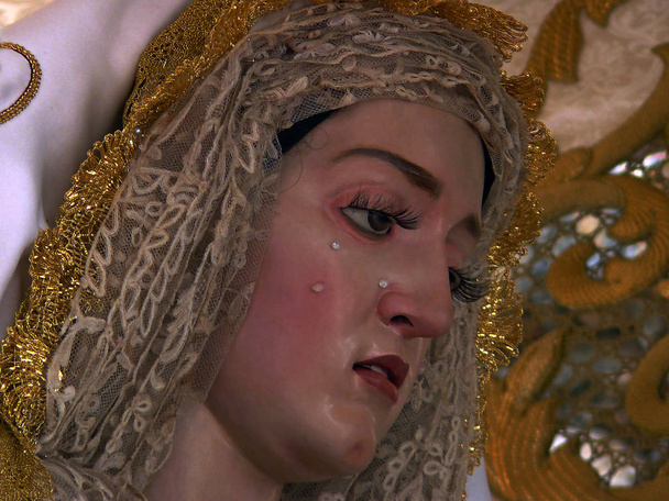 Granada (Spain). Face Easter step of the Virgin of the Dawn - Photo, Image