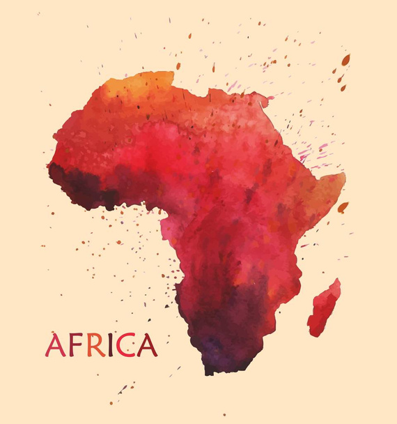stilisierte Landkarte Afrikas. - Vektor, Bild