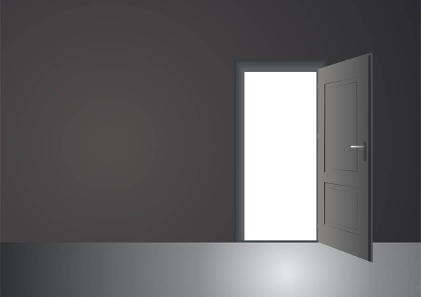 Відкриті двері кімнати
 - Вектор, зображення