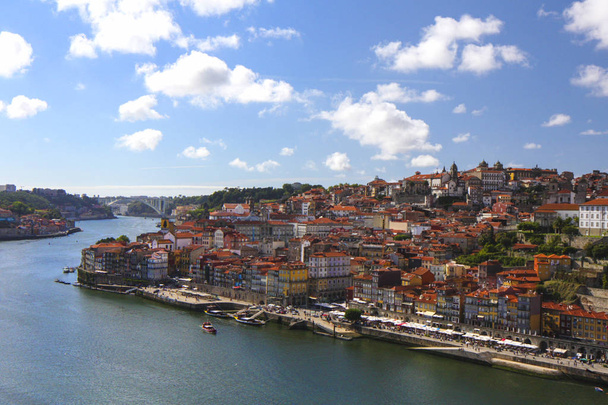 View of Porto with Ribeira over Douro river - Photo, Image