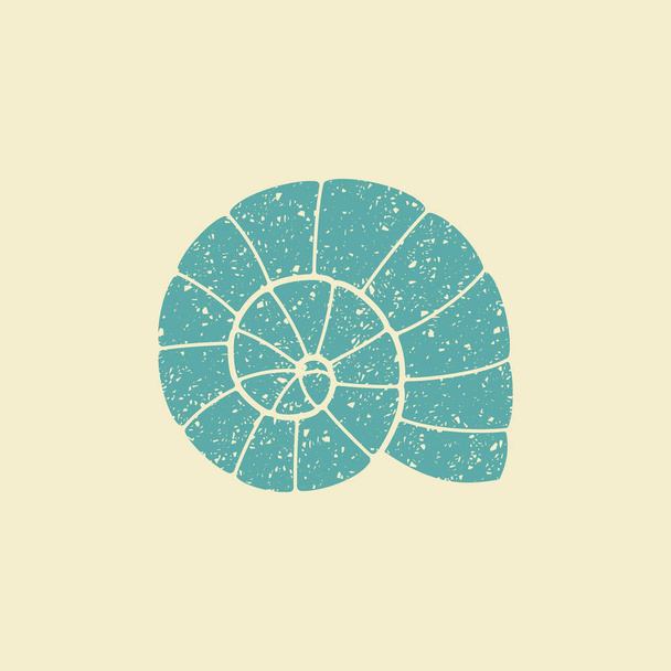 Shell platte pictogram - Vector, afbeelding