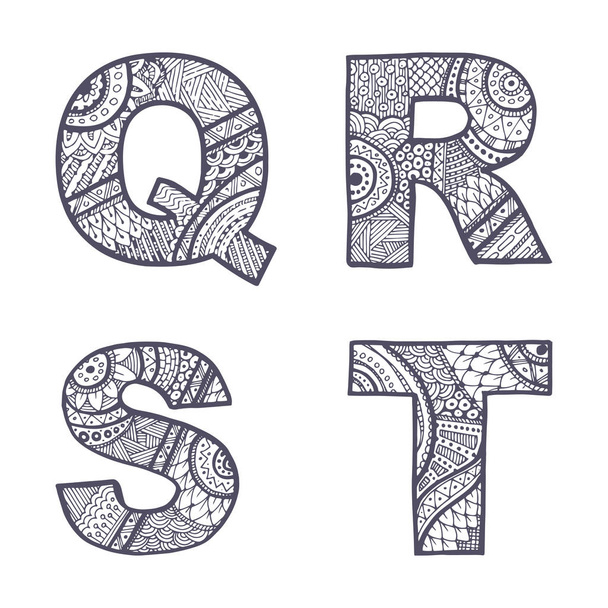 Vector letters set Q-T - Vector, Image