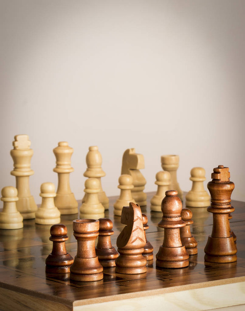 Chess photographed on a chessboard - Fotografie, Obrázek