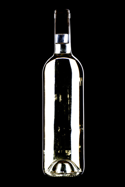 White wine bottle on black - Foto, immagini