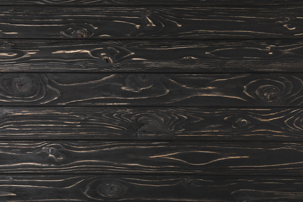 full frame image of dark rough wooden surface - Photo, Image