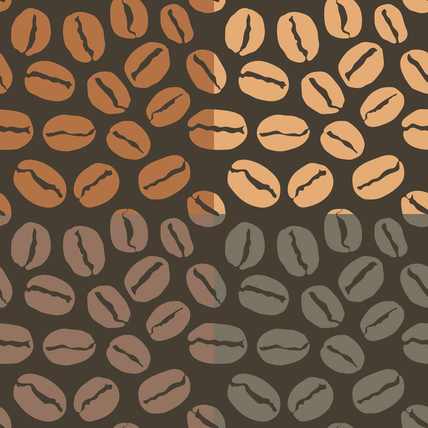 Naadloze patroon met koffiebonen, dekking voor uw menu of banner. Vectorillustratie EPS-10 - Vector, afbeelding