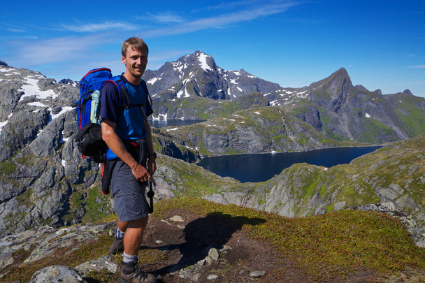 Young hiker in Norway - Фото, изображение