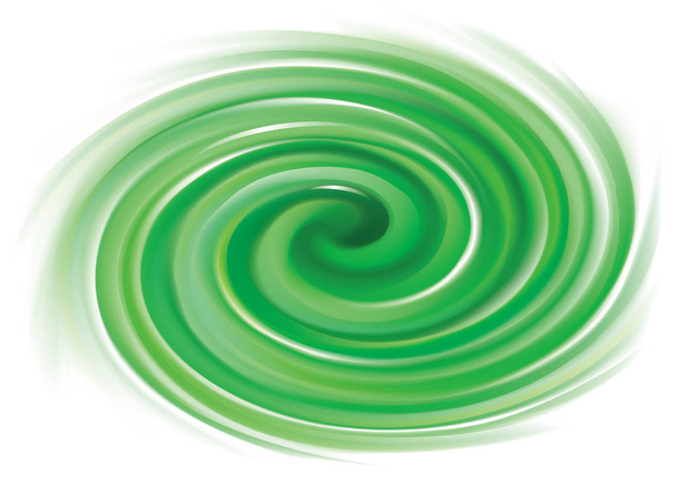 Vector background of bright green swirls - Vector, Image
