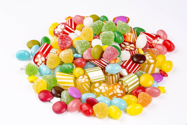 variety of colorful candies, close up view - Foto, immagini