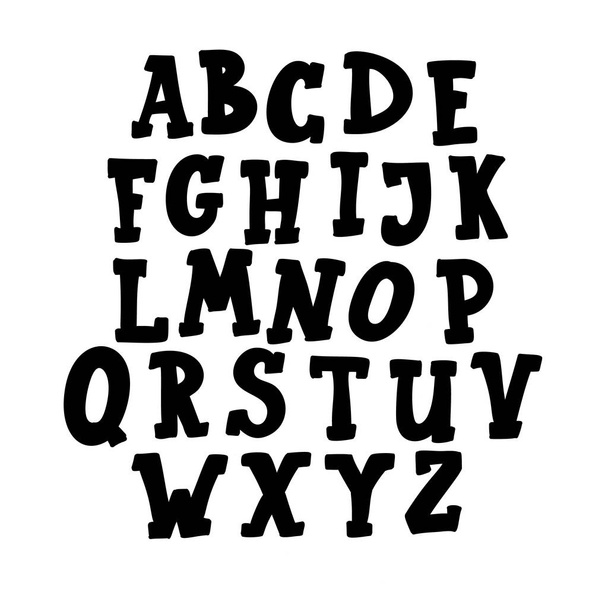 Hand lettering alphabet - Vector, imagen