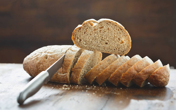 Chopped fresh bread - Photo, image