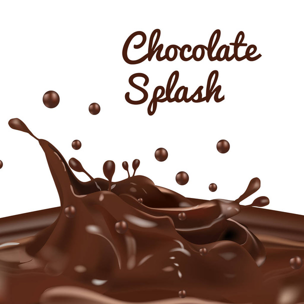 Čokoládové Splash vektorové ilustrace - Vektor, obrázek