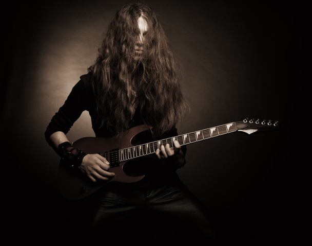 Furious metal guitarist - Photo, Image