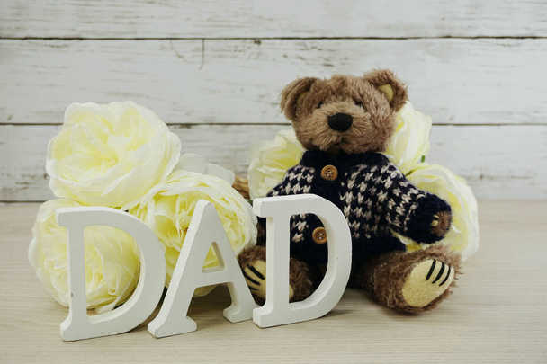 word text dad with space background farther's day concept - Foto, afbeelding
