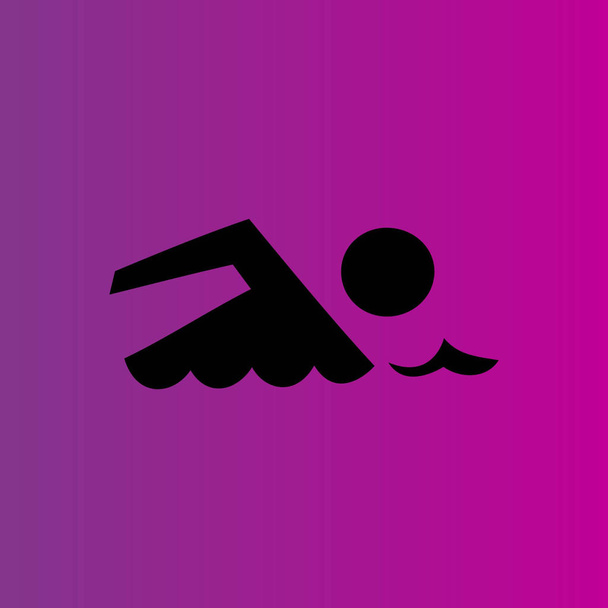 Signe d'icône de vecteur de natation
 - Vecteur, image
