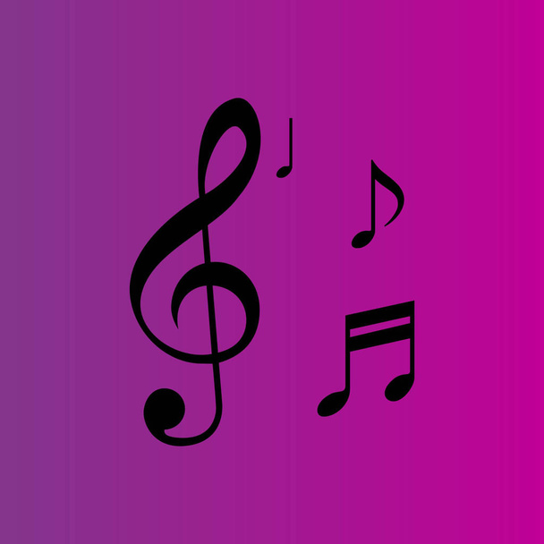 Notas musicales Icono vectorial
 - Vector, imagen