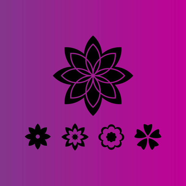 Egyszerű virág vektor ikon - Vektor, kép