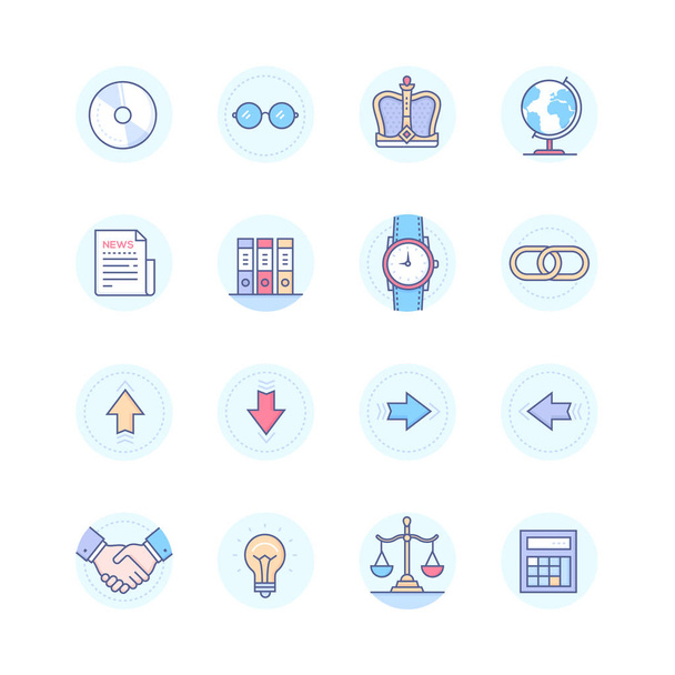 Business concepts - modern line design style icons set - Vector, Image
