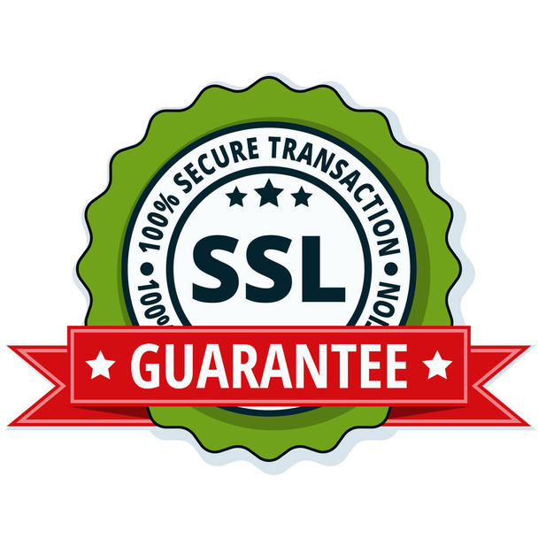 SSL сертифікований знак кнопки
 - Вектор, зображення
