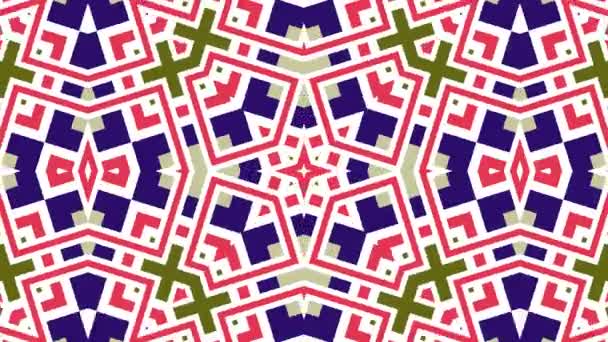 Kaleidoskop bezešvé smyčka sekvence mandala vzory abstraktní vícebarevné pohybu grafiky pozadí. Ideální pro jógu, kluby, ukazuje - Záběry, video