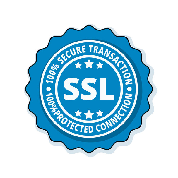 SSL сертифікований знак кнопки
 - Вектор, зображення
