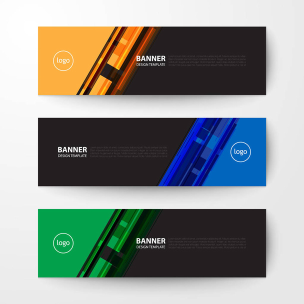 banners web design template abstract vector background - Vector, Image