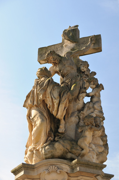 Statue St. Luitgarda on Charles Bridge in Prague - Photo, Image