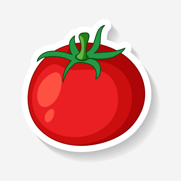 Шаблон наклейки для свіжого помідора
 - Вектор, зображення