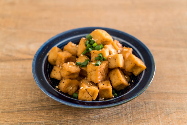 Fried Tofu in a bowl with sesame - Фото, изображение