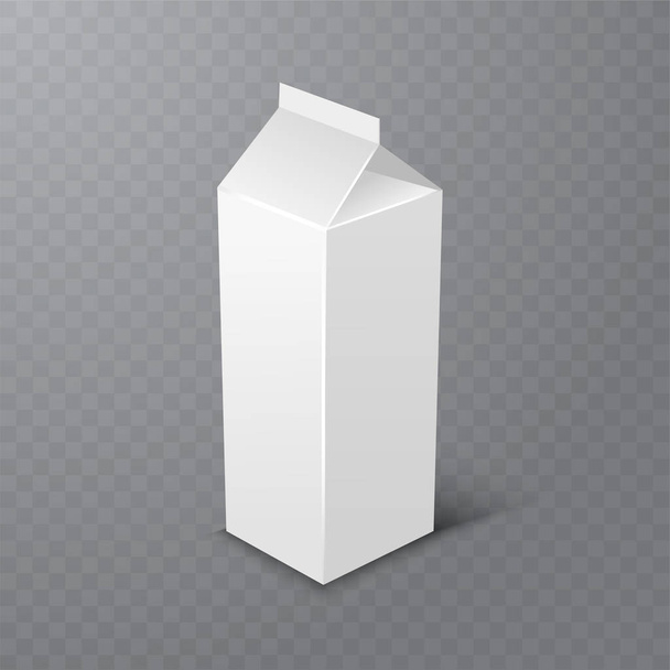 Milk or juice pack realistic vector illustration. - Vector, imagen