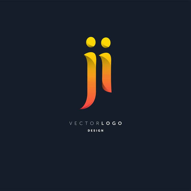 logotipo ji conjunta para modelo de cartão de visita, ilustração vetorial
 - Vetor, Imagem