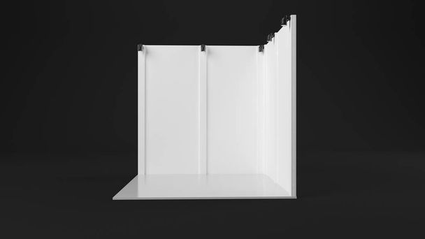 差の光と白い展示スタンドの 3 d レンダリング - 写真・画像