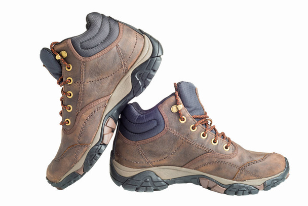 Brown hiking boots - Photo, Image