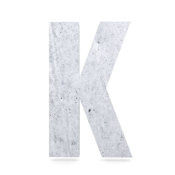 3D decorative concrete Alphabet, capital letter K - Foto, imagen
