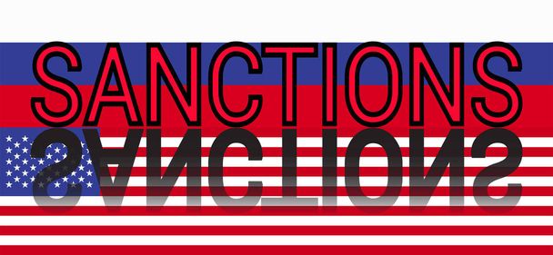 Szankciók Oroszország ellen vezette amerikai Russias Válasz-hoz minket szankciók - Vektor, kép