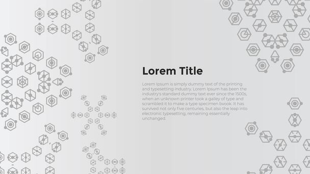 Creative geometric background with copy space for template web design. Copy space banner. Business, finance and connection concept. - Vektör, Görsel