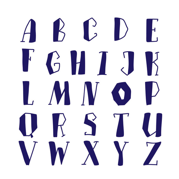 alfabeto de letras de mão
 - Vetor, Imagem