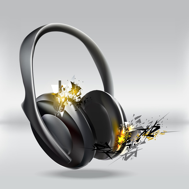 Vector illustration of abstract headphones. - Vector, Image