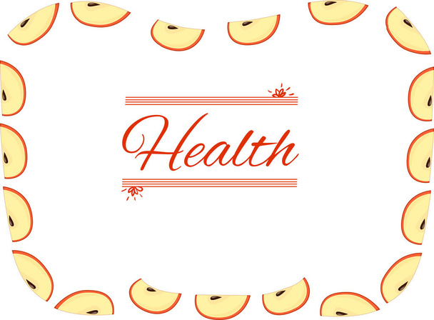 Health day apple frame - ベクター画像
