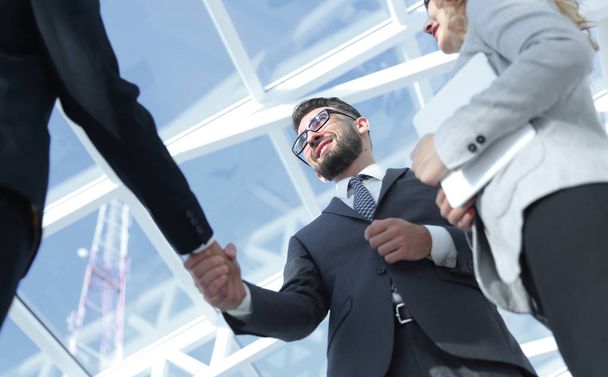 Successful business people handshake greeting deal concept - Photo, image