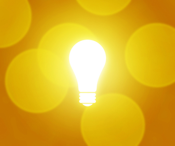 電球の黄色の背景 - 写真・画像