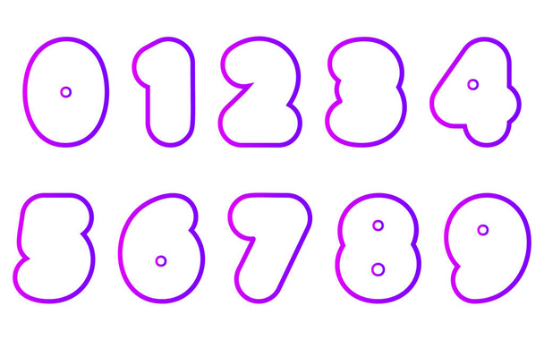 векторный набор супержирных округлых чисел
 - Вектор,изображение