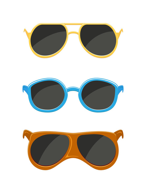 Set of sunglasses - Vector, Image