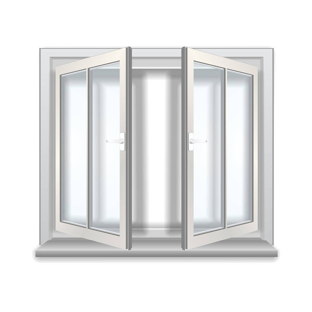 Otevřené okno, izolované - Vektor, obrázek