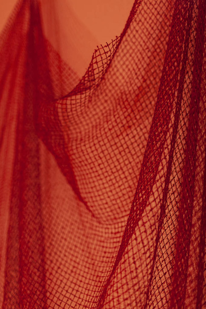 Mesh in red light - Photo, Image