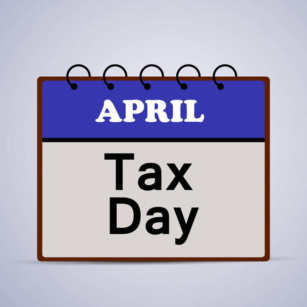 Afbeelding van de achtergrond voor Usa Tax day - Vector, afbeelding
