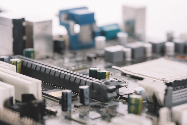 Closeup view of electronic circuit baseboard - Photo, Image