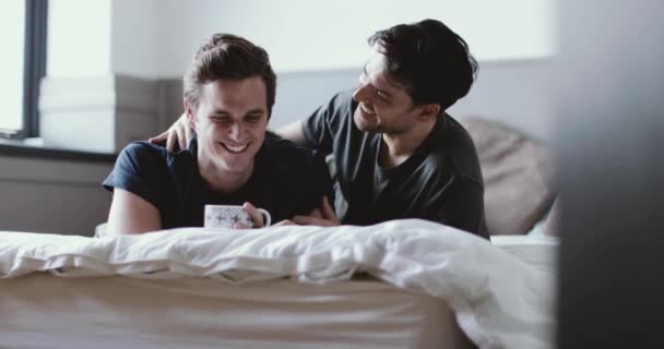 Young male couple in love - Felvétel, videó