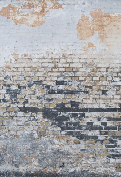Hintergrund der alten Ziegelmauer mit Stuck - Foto, Bild