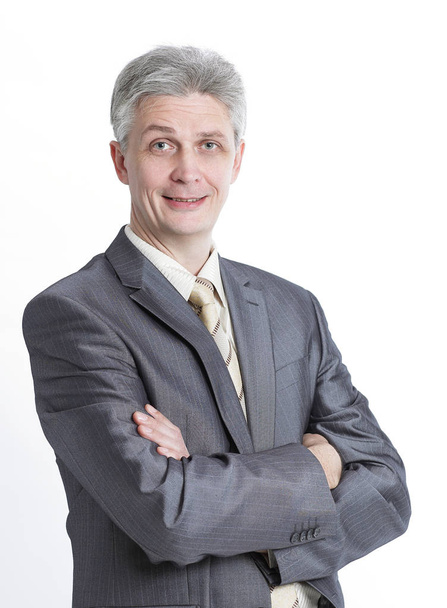 portrait of a senior businessman .isolated on a white - Fotografie, Obrázek